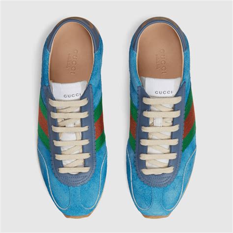 gucci wmns rocket suede low 'blue'